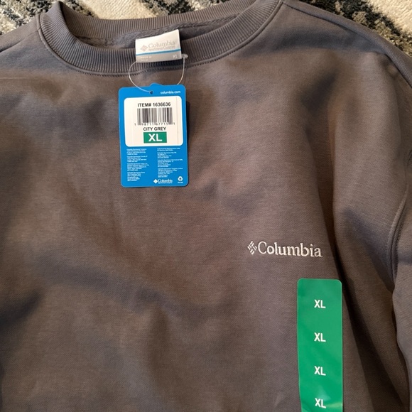 Columbia Men's Crewneck Sweatshirt Grey Size Medium M or X-Large XL - Picture 5 of 5